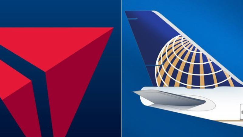 Images via Delta and United